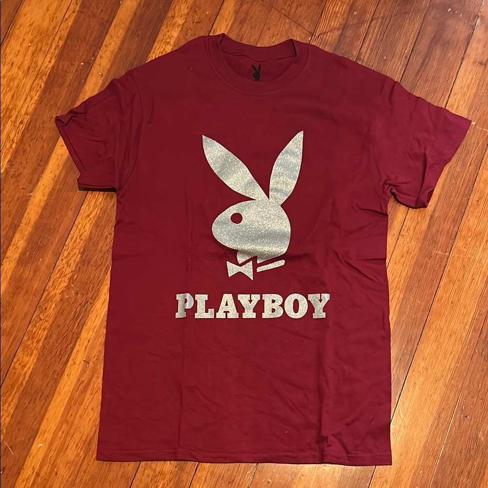 Playboy Maroon T-Shirt Size S